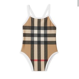 Burberry Baby Girl's Mini Sandie Check One-Piece Swimsuit